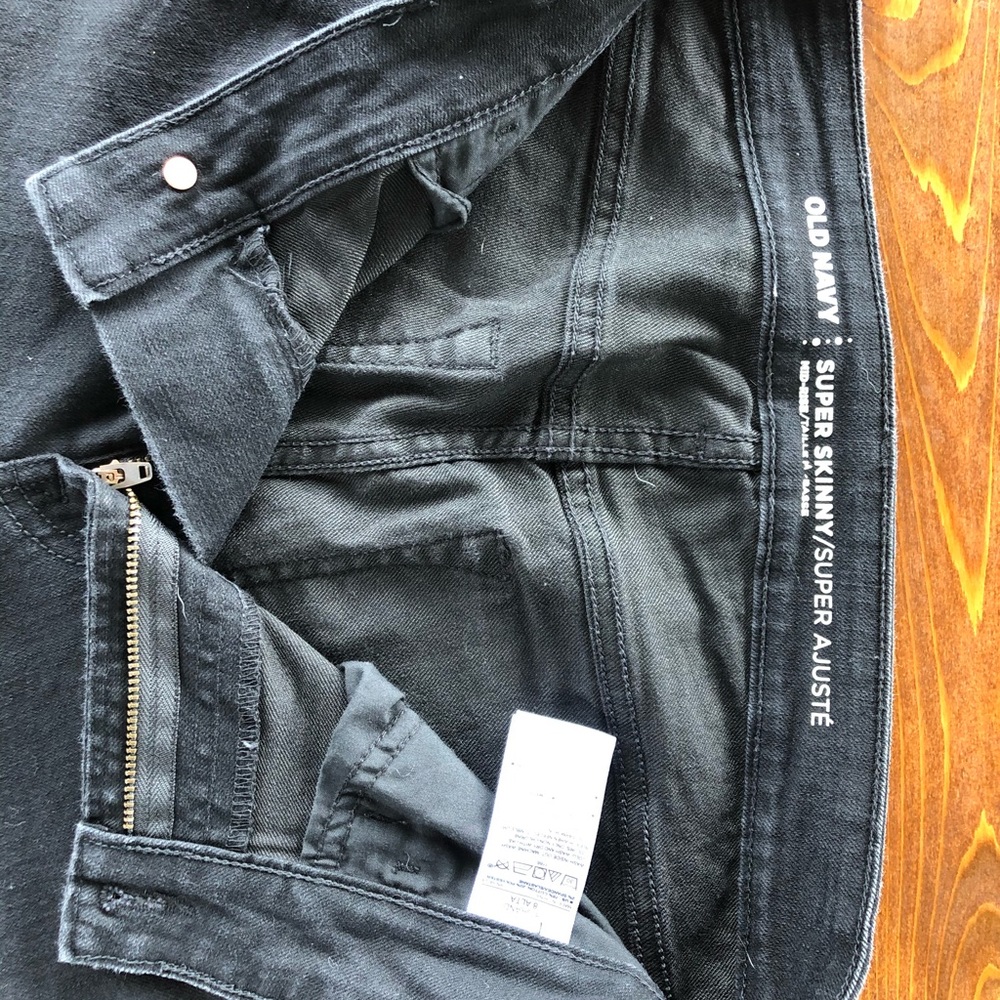 Old Navy Black Denim Jeans Size 8 TALL